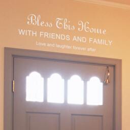 Bless This Home With Laughter & Love - Vinyl Wall Decal Graphic Design Lettering Art 081 - thumbnail 1