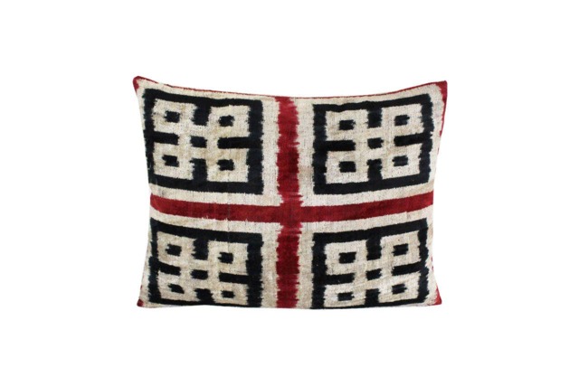 Velvet Ikat Pillow Cover - image 1