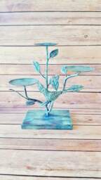 Rustic Candle Holder - French Country Holders Farmhouse Home Decor Chippy Eco-Friendly Gift - thumbnail 2
