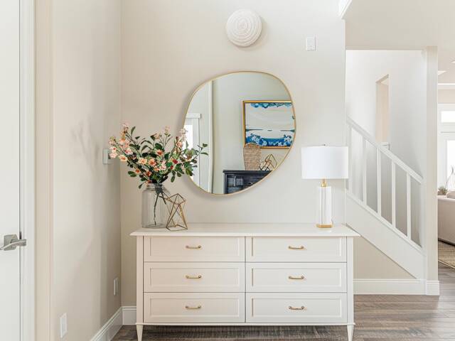 Freeform Mirror, Pebble Asymmetrical Abstract Pond Irregular Wavy Wall Mirror For Elegant Home Decor - image 1