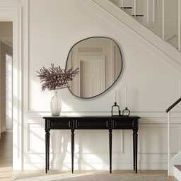 Freeform Mirror, Pebble Asymmetrical Abstract Pond Irregular Wavy Wall Mirror For Elegant Home Decor - thumbnail 2
