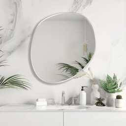 Freeform Mirror, Pebble Asymmetrical Abstract Pond Irregular Wavy Wall Mirror For Elegant Home Decor - thumbnail 3