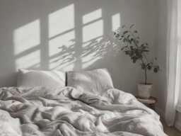Light Gray Linen Bedding Set Rustic Duvet Cover & 2 Pillowcases Soft Medium Weight Bedding, Stonewashed Comfort - thumbnail 1