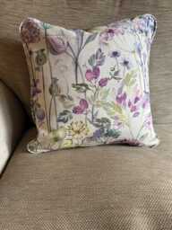 Voyage Maison Hedgerow Piped Cushion in Lilac Linen Colourway Various Sizes Available - thumbnail 1