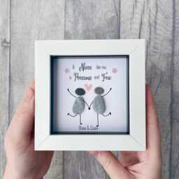Personalised Niece Gift, Auntie & Niece, Birthday Gifts, Christmas Gift For Her, Unique Keepsake Present, Family Pebble Art - thumbnail 3
