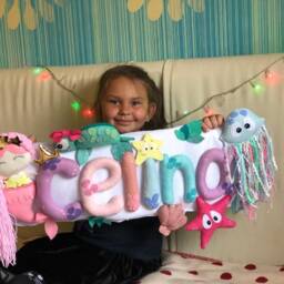 Name Garland -Kids Door Sing - Garland- Kids Room Decor- Nursery Felt Letters -Felt Name Garland-Custom Banner - thumbnail 3