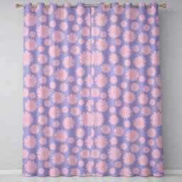 Purple Gradient Daisy Flower Seamless Pattern Pastel Floral Readymade Eyelet Ring Top Thermal 100% Blackout Curtains - thumbnail 2