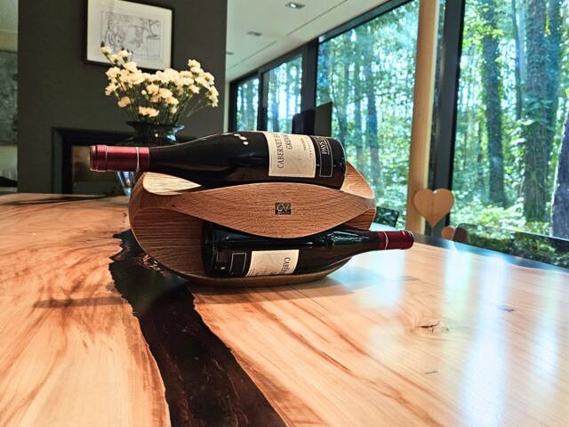 Handmade Wine Rack & Bottle Holder Furniture Idea For Anniversary, Christmas Gift - image 1