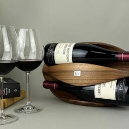 Handmade Wine Rack & Bottle Holder Furniture Idea For Anniversary, Christmas Gift - thumbnail 2