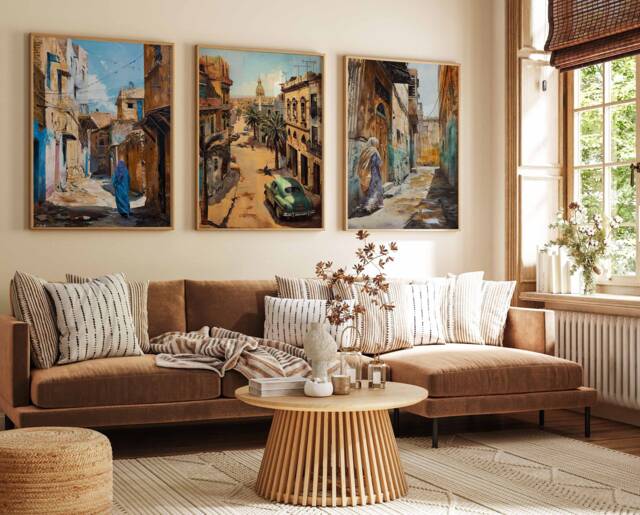 Asmara Travel Poster Set, Eritrea Prints, African Art, Middle Eastern Decor, Islamic Wall Posters, Eritrean Art - image 1