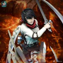 Blade Of The Inner Wall - Anime Warrior Swordswoman Protector Mikasa Ackerman Resin Figure 16K - thumbnail 2
