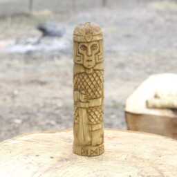 Vidar Hand Carved Statue, Silent Norse God Wooden Figurine - 15cm - thumbnail 2