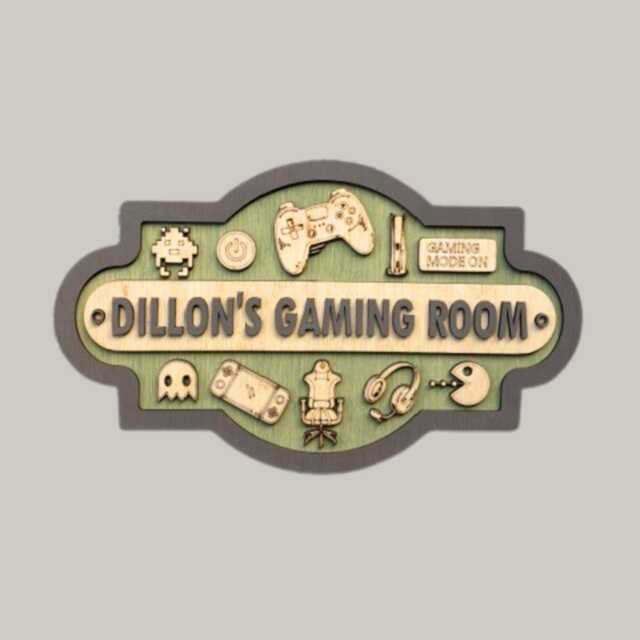 Gamer Wooden Sign Custom, Game Room Decor, Personalized Gaming Wall Art, Gift For Boyfriend, Husband - image 1