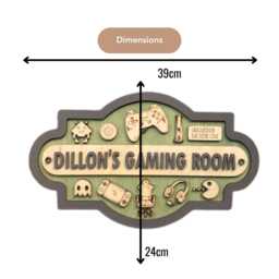 Gamer Wooden Sign Custom, Game Room Decor, Personalized Gaming Wall Art, Gift For Boyfriend, Husband - thumbnail 3