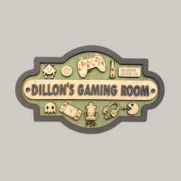 Gamer Wooden Sign Custom, Game Room Decor, Personalized Gaming Wall Art, Gift For Boyfriend, Husband - thumbnail 1