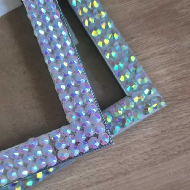 Clear Or White Rhinestone Photo Frame 4 X 6 Inches - image 1