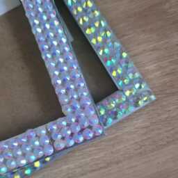 Clear Or White Rhinestone Photo Frame 4 X 6 Inches - thumbnail 1