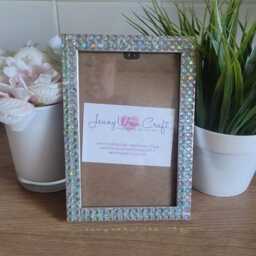 Clear Or White Rhinestone Photo Frame 4 X 6 Inches - thumbnail 2