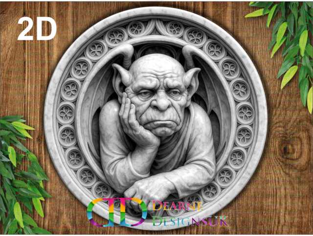Bored Gargoyle Sign, Grumpy Sign, Garden Ornament, Metal Wall Art, D??cor, Gardener Gift, Outdoor Decoration - image 1