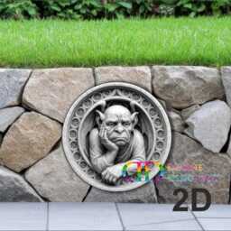 Bored Gargoyle Sign, Grumpy Sign, Garden Ornament, Metal Wall Art, D??cor, Gardener Gift, Outdoor Decoration - thumbnail 2