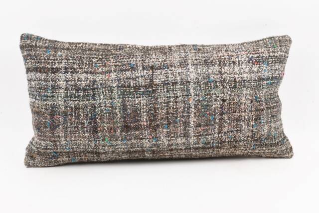 Handwoven Turkish Kilim Pillow Bohemian Home Decor - 12''x24'' - image 1