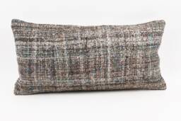 Handwoven Turkish Kilim Pillow Bohemian Home Decor - 12''x24'' - thumbnail 1