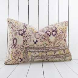 Vintage Kilim Lumbar Pillow Cover Bohemian Tribal Rug Cushion - 16x24 - thumbnail 2