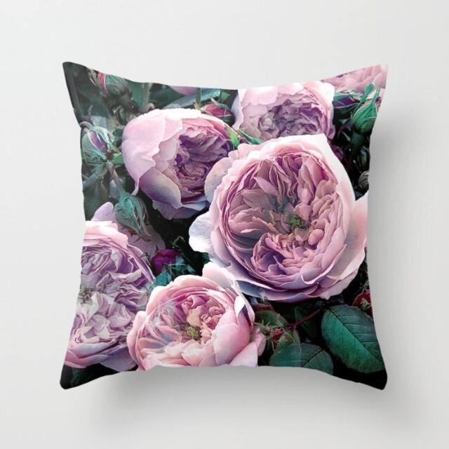 Pink Peonies Throw Pillow, Floral Print, 18x18 Or 22x22 Inches, Velveteen, Soft, Solvent Free Inks - image 1