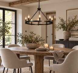 8-Light Wagon Wheel Chandelier With Hand Painted Antique Finish