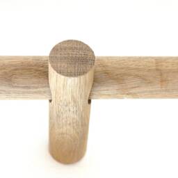 Handmade Oak Curtain Pole With Brackets, Minimalist Style - thumbnail 2
