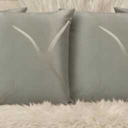 Set Of 4 Handmade Cream Cotton Blend Cushion Covers - 18x18 - thumbnail 4