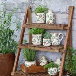 Strawberry Pattern Plant Pot - Herb Planter Strawberries Ceramic Vintage Style Kitchen Garden Houseplant Cover - thumbnail 3