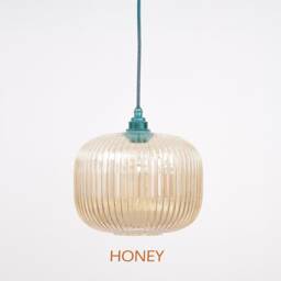 Pendant Light, Kitchen Lighting, Reeded Glass Dining Table Stair Way Pendent Light, Ribbed Glass Pendant Light - thumbnail 3