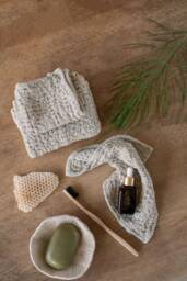 Natural Linen Small Towels Reusable Face Cleaning Wipes Set Of Waffle Cloths Guest Hand Thick Massage Eco Throw