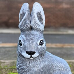 Fantasy Bunny Sculpture Concrete Rabbit Statue Outdoor Animal Figurine Cement Wildlife Decoration Handmade Ornament Rabbit Lover Gift - thumbnail 2