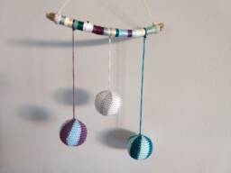 Multipurpose Baby Mobile/Toddler Rattle Balls - Set Of 3/Large - thumbnail 1