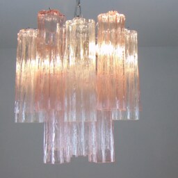 Pink & Clear Tronchi Chandelier - thumbnail 2