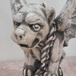 "Winged Dog Gargoyle Statue Protector Sculpture ""Art Of History" - thumbnail 4