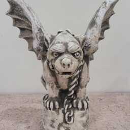 "Winged Dog Gargoyle Statue Protector Sculpture ""Art Of History" - thumbnail 3