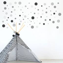 136 Wall Decal Set Black 96 Pieces - thumbnail 3