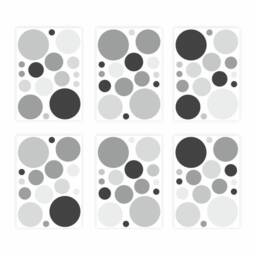 136 Wall Decal Set Black 96 Pieces - thumbnail 1