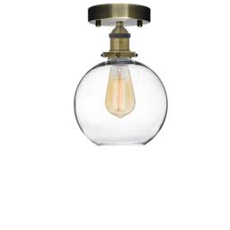 Glass Shade Flush Mount - Mix & Match Design Your Own Cone Industrial Ceiling Lighting Semi Fixtures - thumbnail 3