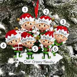 Personalised Family Christmas Xmas Tree Decoration Ornament - Elves - thumbnail 4