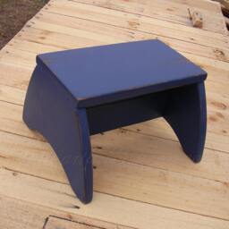 Wood Footstool Step Stool Nautical Beach House Cottage Decor Custom Finish Paint Primitive Folk Art Wooden Furniture - thumbnail 3