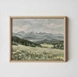 Blue Mountain Poster, Alpine Landscape Print, Nature Wall Art, Paper - thumbnail 3