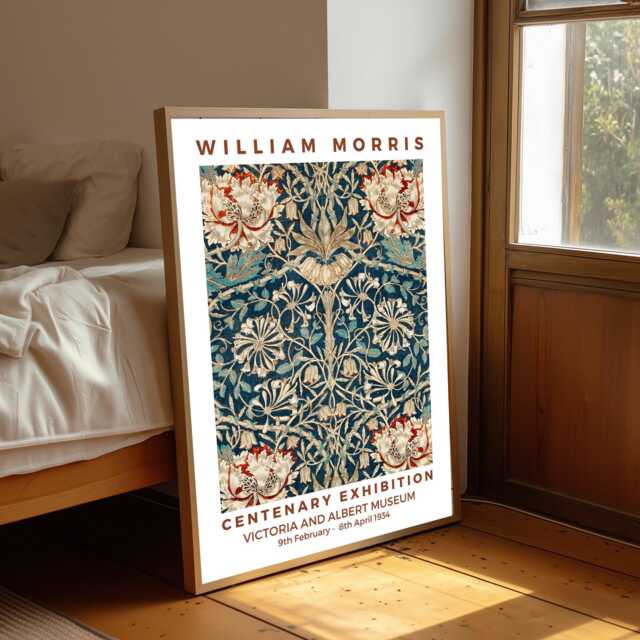 William Morris Honeysuckle Art Nouveau Exhibition Poster - image 1
