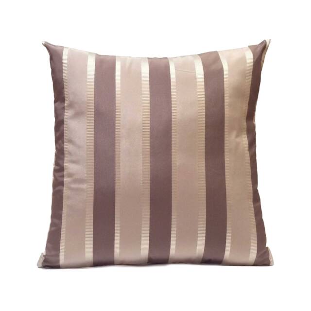 Silver & Purple Gray Pillow, Throw Pillow Cover, Decorative Cushion Trendy Pillowcase, Striped Accent Pillow, Silk Blend - image 1