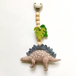 Dinosaur Stroller Toy, Dinosaur Pram Mobile, Accessories, Montessori Toys, Nobile, Baby Shower Gift, Decor - thumbnail 3