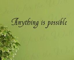 Anything Possible Office Inspirational Motivational Achievement Success Vinyl Quote Sticker Wall Decal Decor Lettering Art Decoration I17 - thumbnail 1