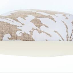 Modernist Bamboo Cushion 40 X cm - 50 Beige White Cover Midcentury Modern Natural Off-White Ecru Yoga Hygge Plant - thumbnail 2